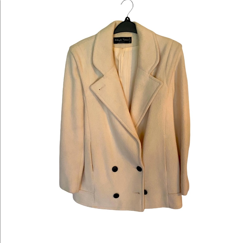 Wellington Fashions Vintage Cream Double Breasted Coat